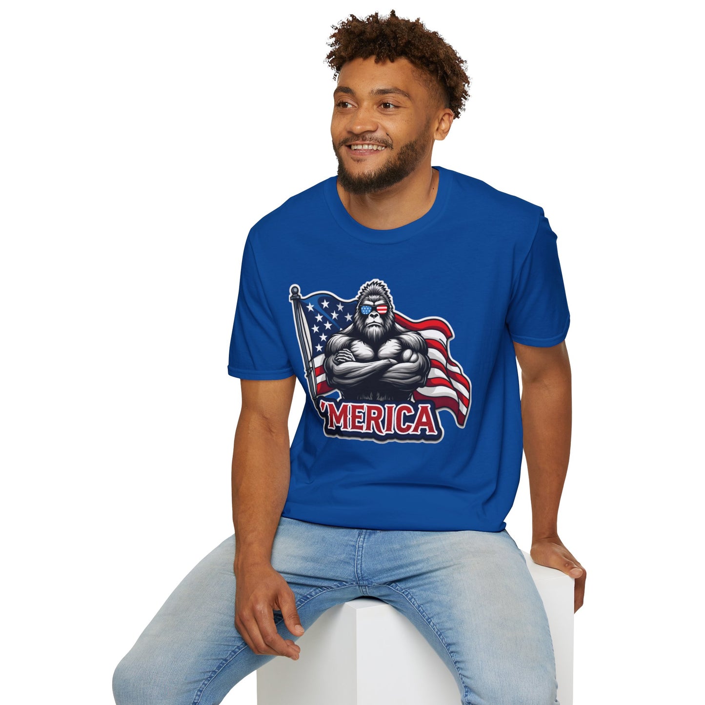 'Merica Bigfoot T-Shirt, Unisex Americana Tee