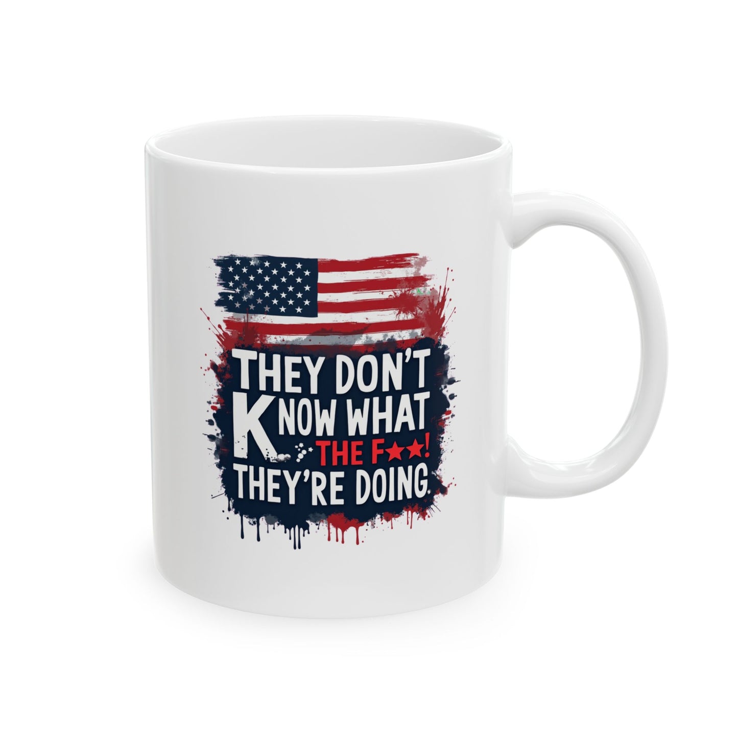 Patriotic Ceramic Mug - Perfect for Independence Day, Veterans Day, Gifts, and Home Decor, Ideal for Coffee, Tea Lovers