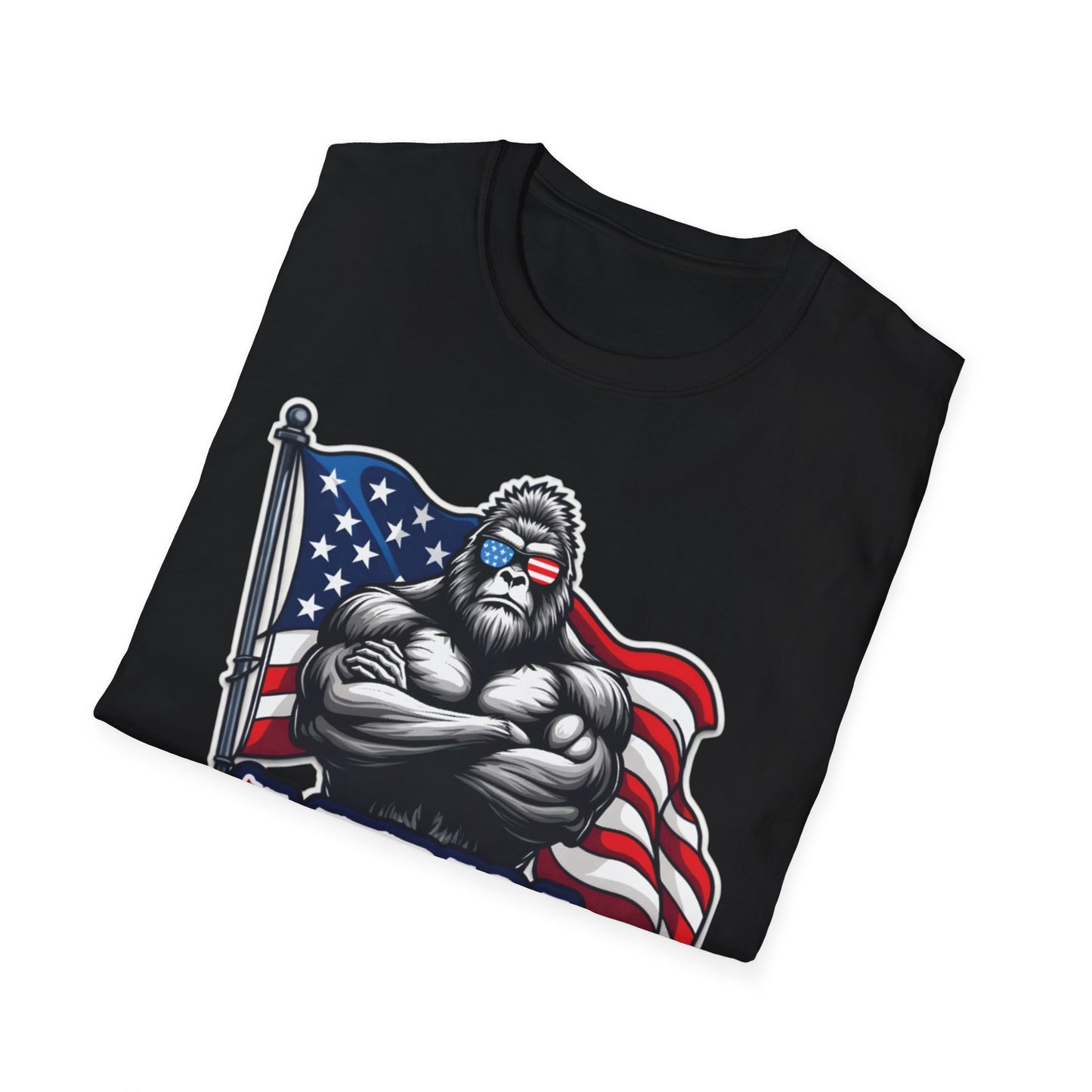 'Merica Bigfoot T-Shirt, Unisex Americana Tee