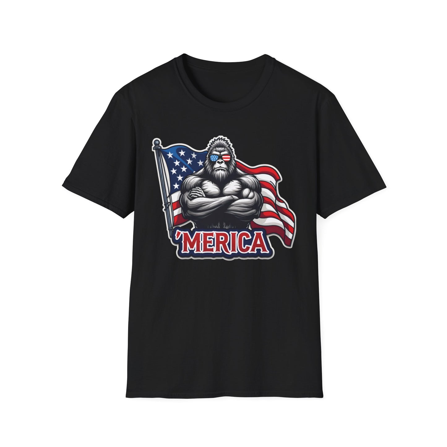 'Merica Bigfoot T-Shirt, Unisex Americana Tee