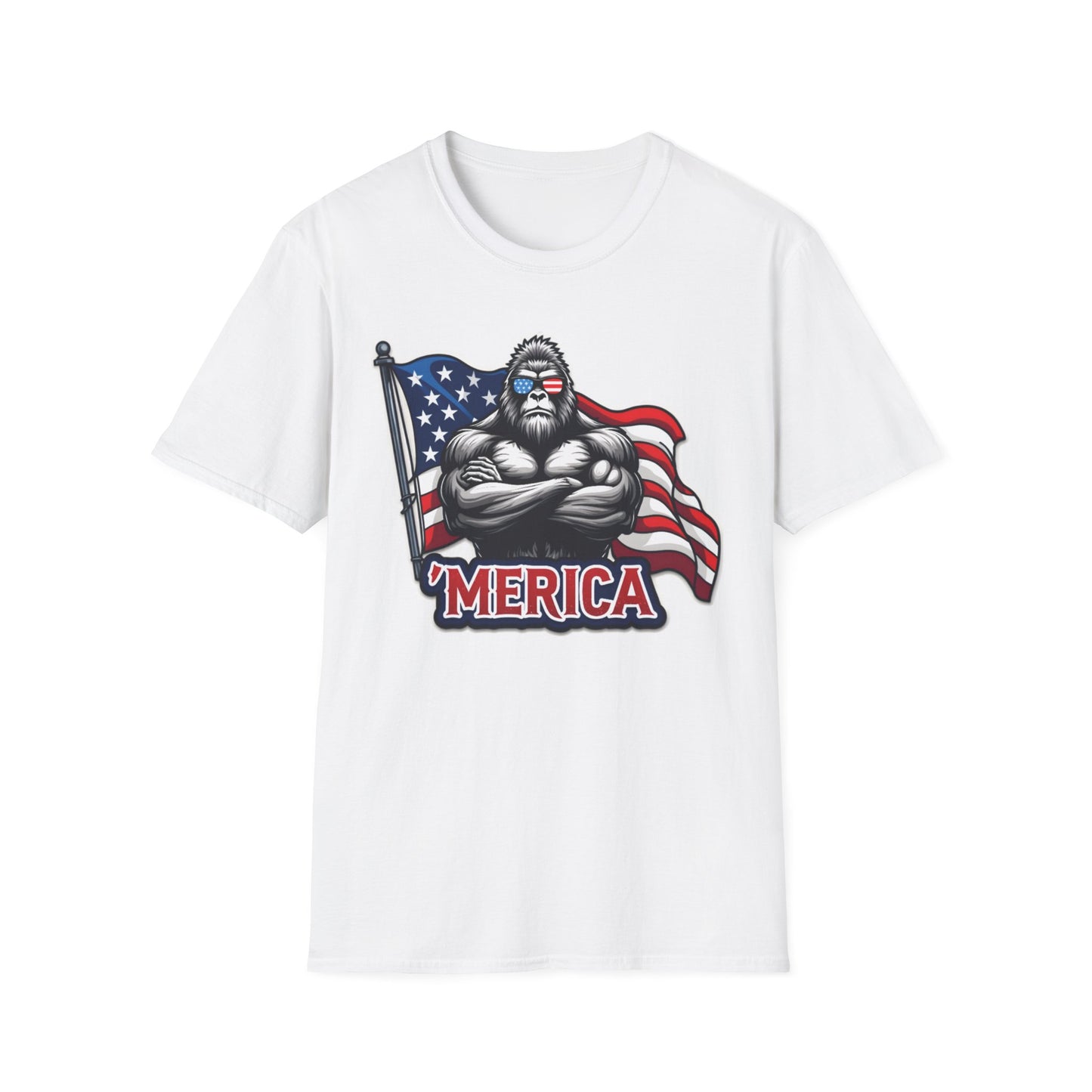 'Merica Bigfoot T-Shirt, Unisex Americana Tee