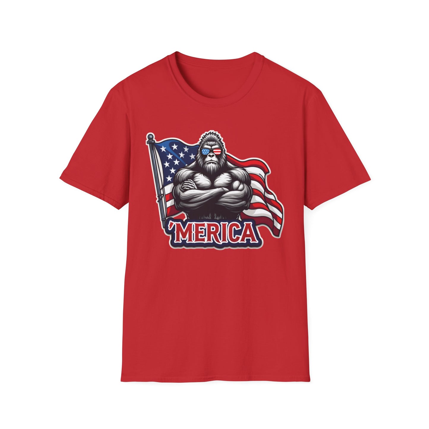 'Merica Bigfoot T-Shirt, Unisex Americana Tee