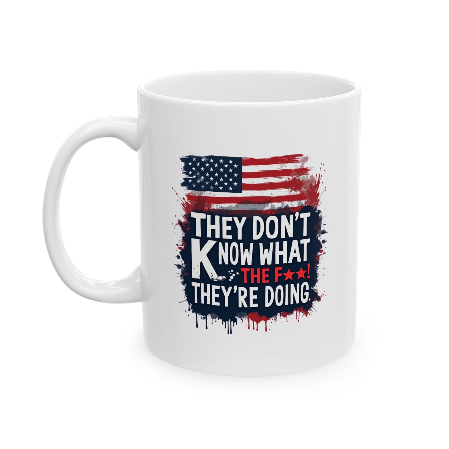 Patriotic Ceramic Mug - Perfect for Independence Day, Veterans Day, Gifts, and Home Decor, Ideal for Coffee, Tea Lovers