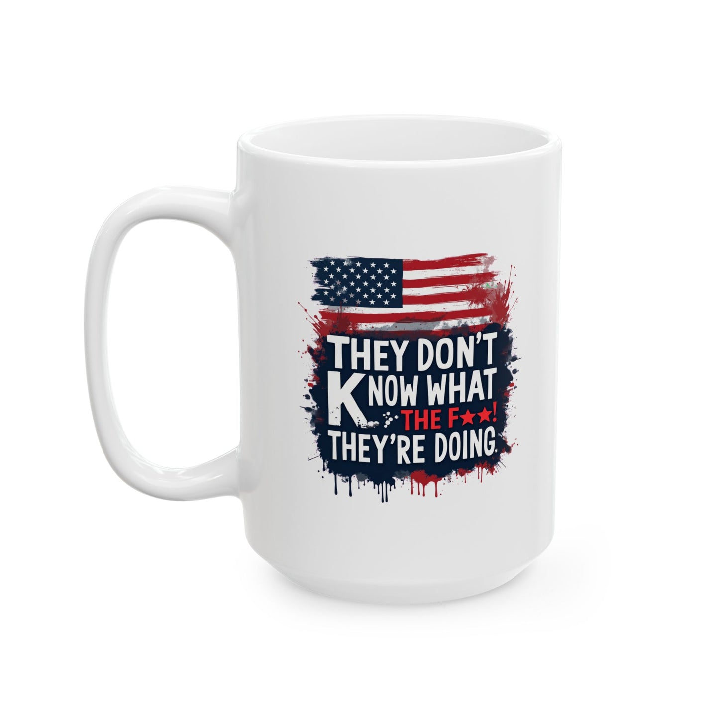 Patriotic Ceramic Mug - Perfect for Independence Day, Veterans Day, Gifts, and Home Decor, Ideal for Coffee, Tea Lovers