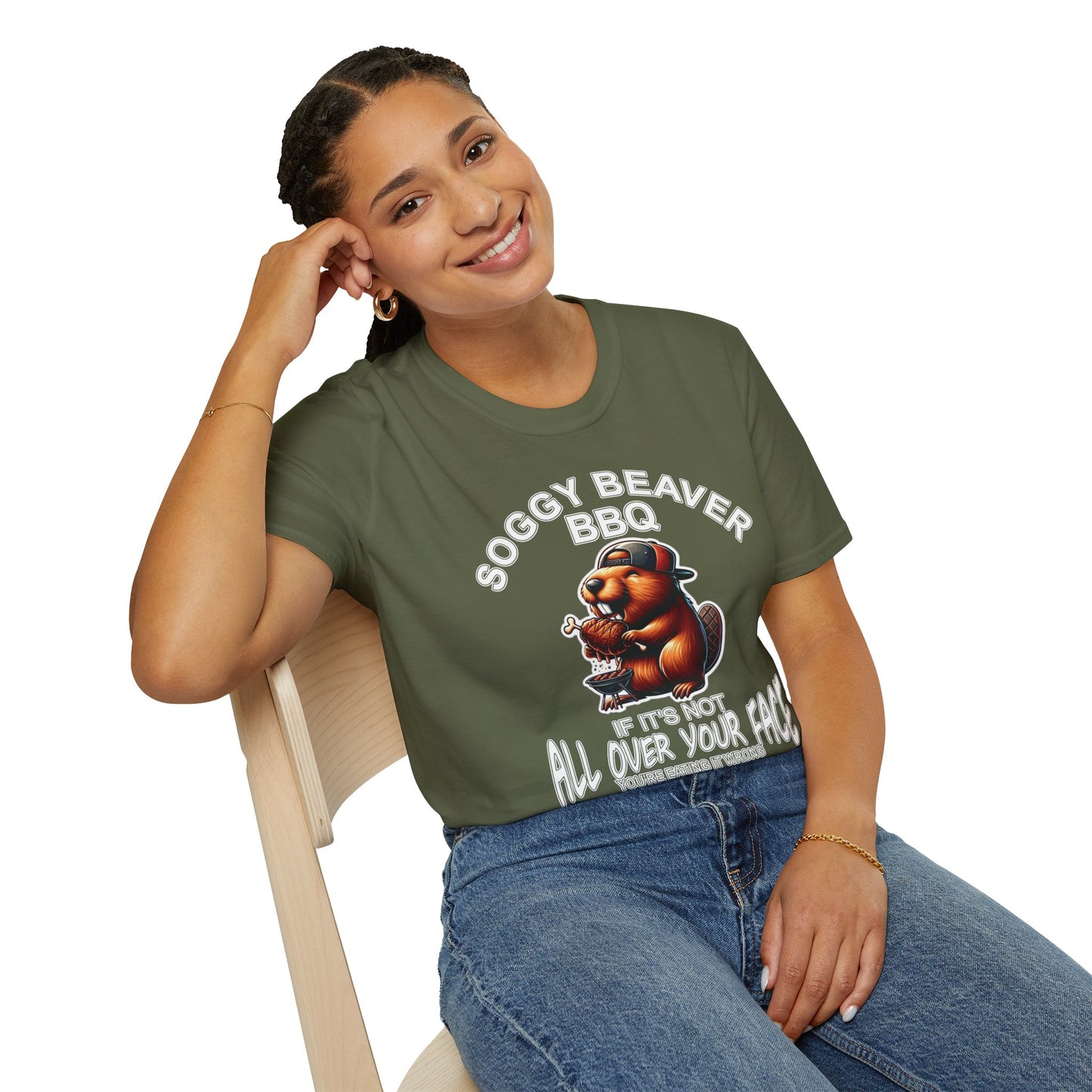 Soggy Beaver BBQ - Unisex Soft T-Shirt