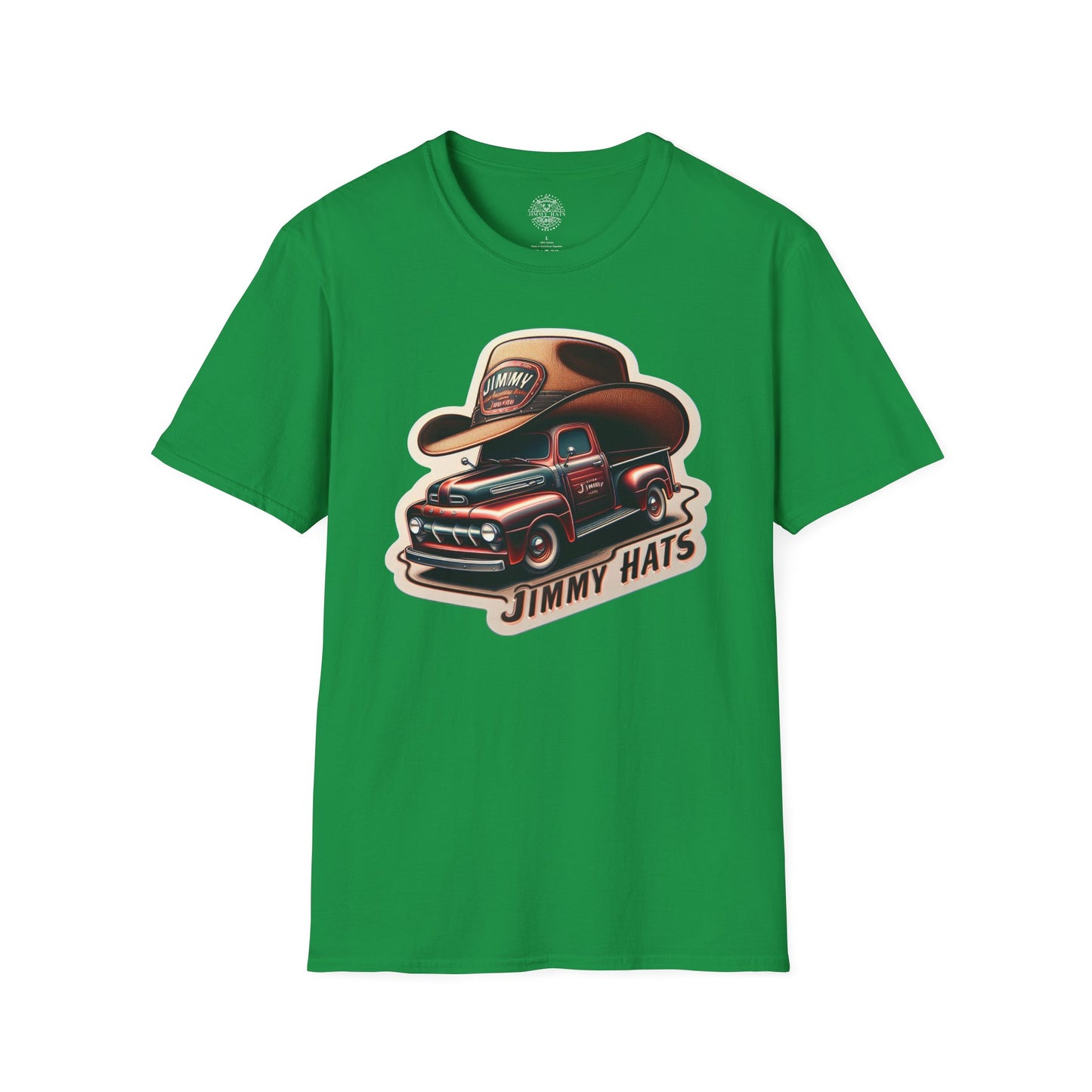 Cowboy Hat on Truck Unisex Softstyle T-Shirt