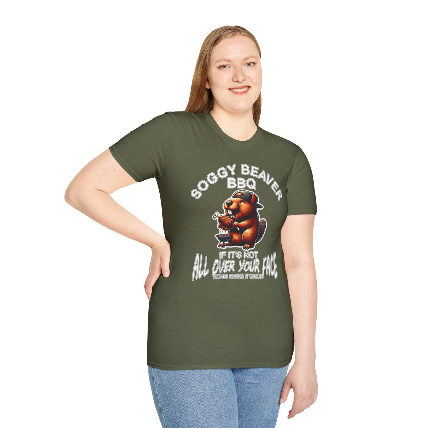 Soggy Beaver BBQ - Unisex Soft T-Shirt