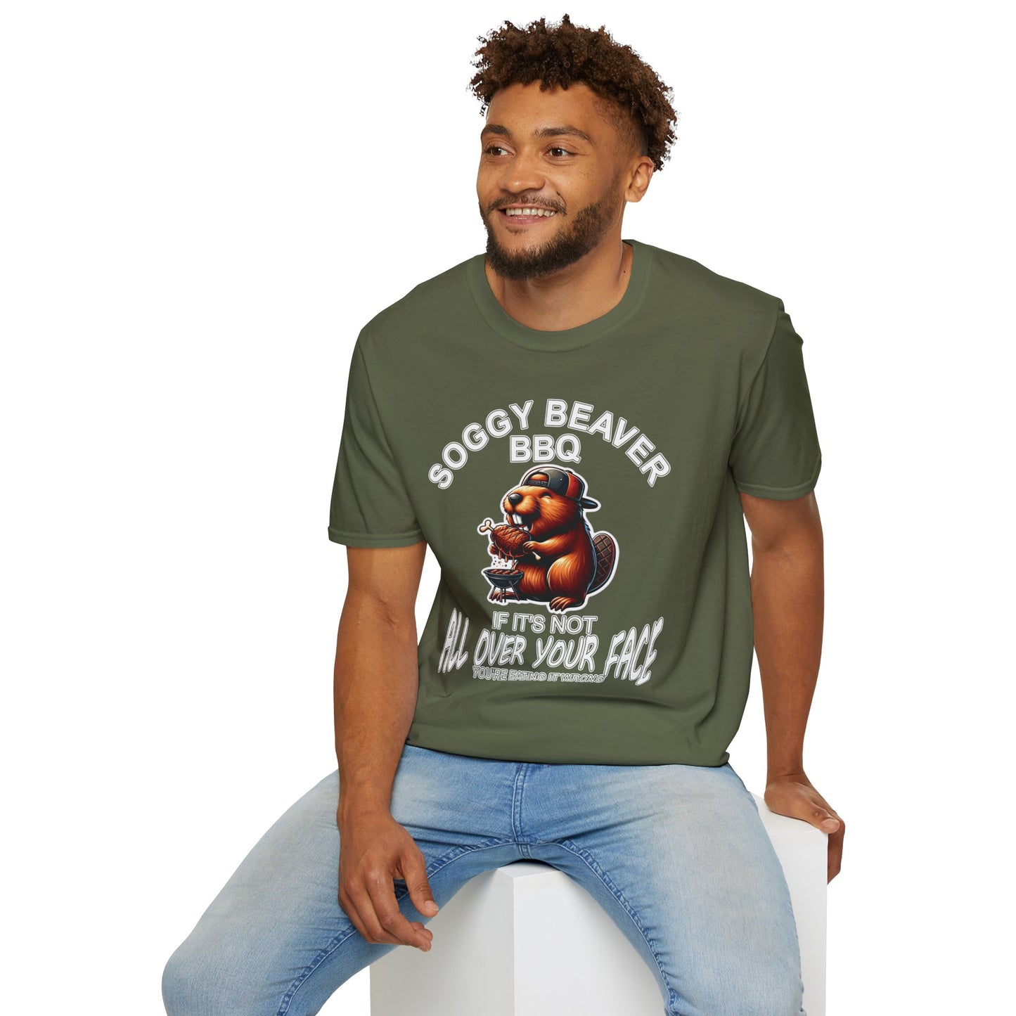 Soggy Beaver BBQ - Unisex Soft T-Shirt