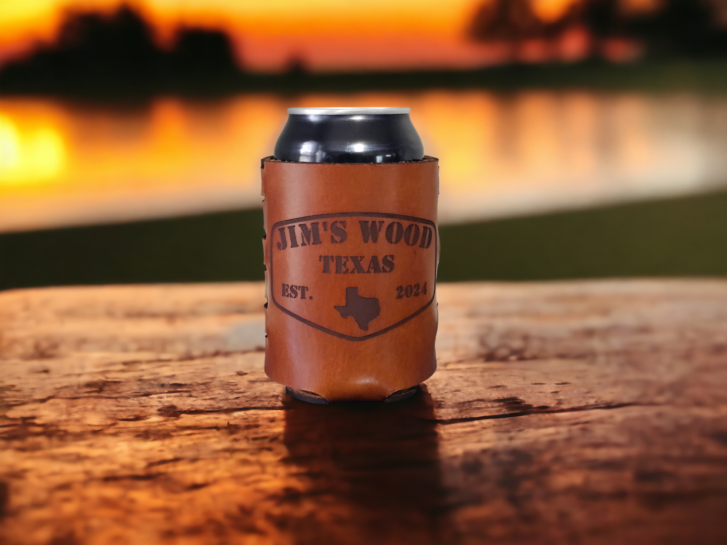 CUSTOM Full Grain Leather Coozies!