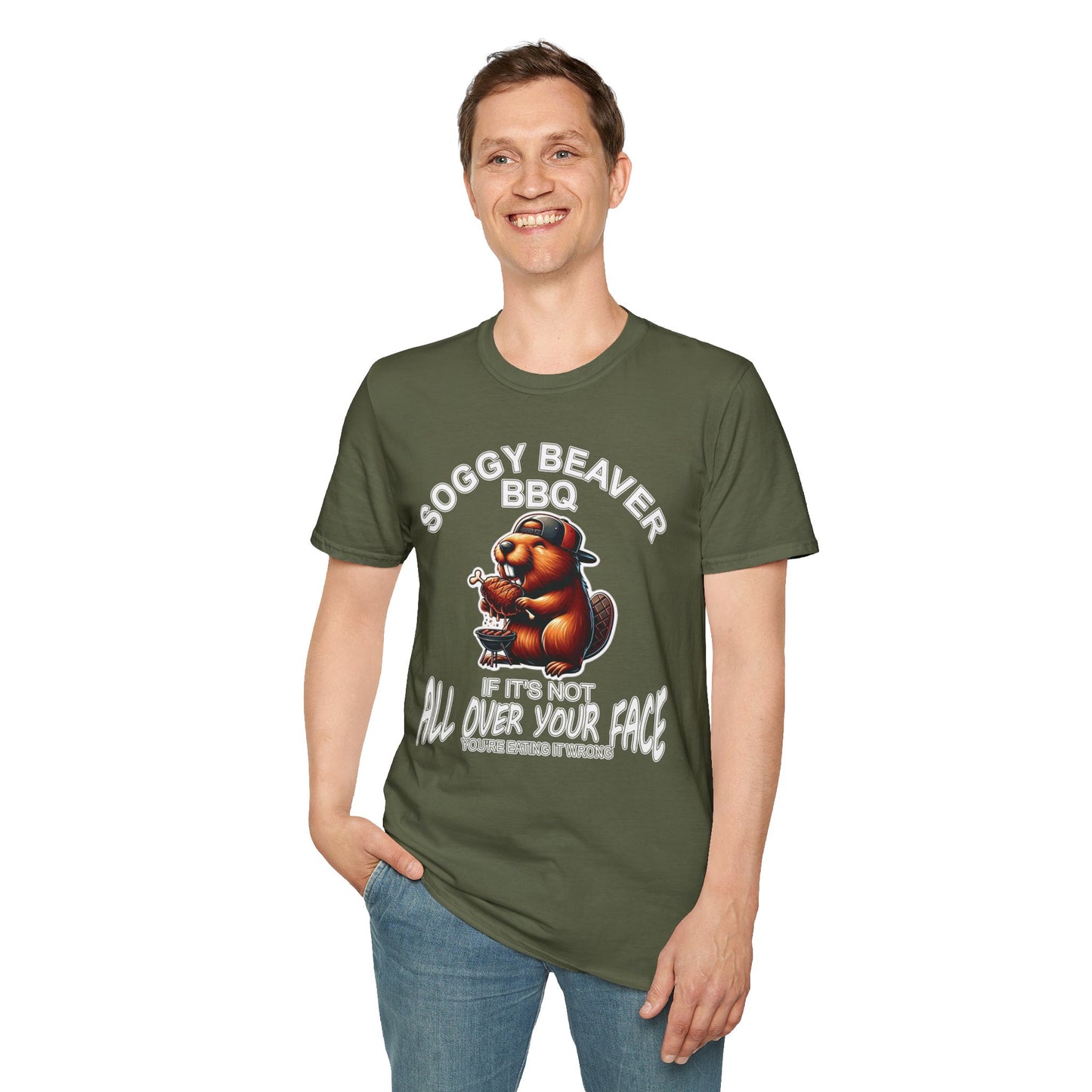 Soggy Beaver BBQ - Unisex Soft T-Shirt