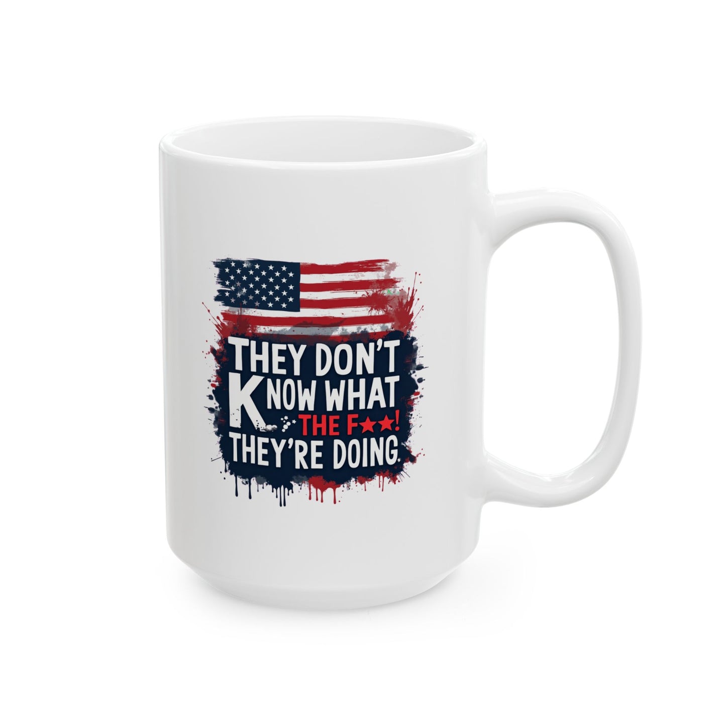 Patriotic Ceramic Mug - Perfect for Independence Day, Veterans Day, Gifts, and Home Decor, Ideal for Coffee, Tea Lovers