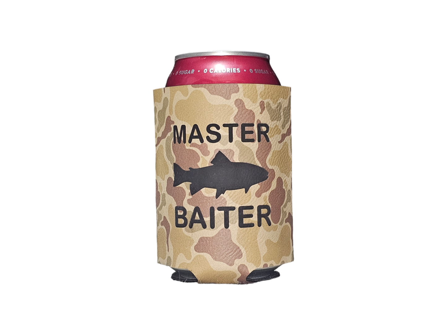 Master Baiter Green Camo Can Sleeve - Uninsulated